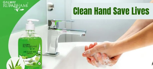 Clean Hand Save Lives  With Galway Rupabham Lime and Aloe vera Hand wash