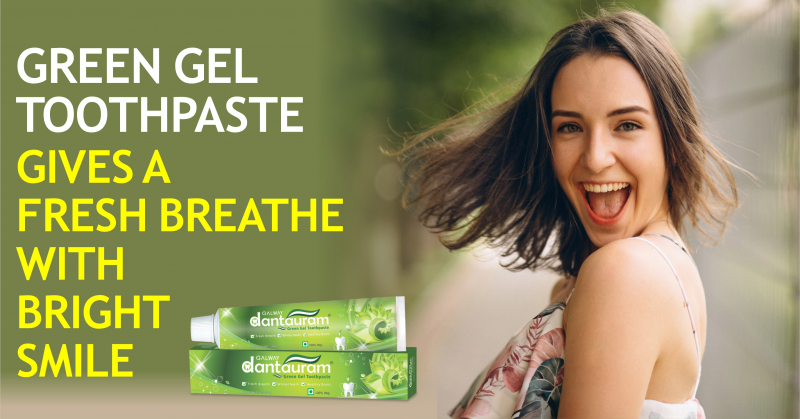 Green Gel Toothpaste- Giving You A Fresh Breath Along With Fighting Germs