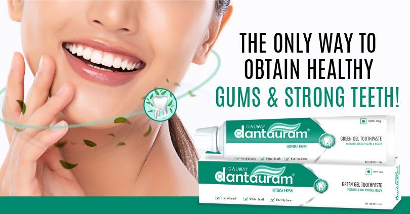 New & Advanced Galway Dantauram Green Gel Toothpaste for Healthy Gums & strong teeth